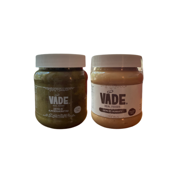 CREMA DE ALMENDRA CON MATCHA + CREMA DE CACAHUATE 250g